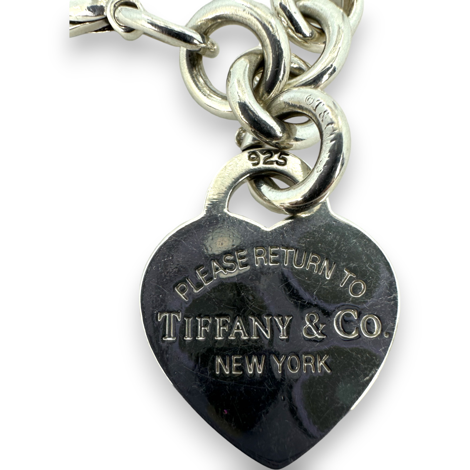 Tiffany & Co Return to Heart Charm Pendant 925 Sterling Silver 