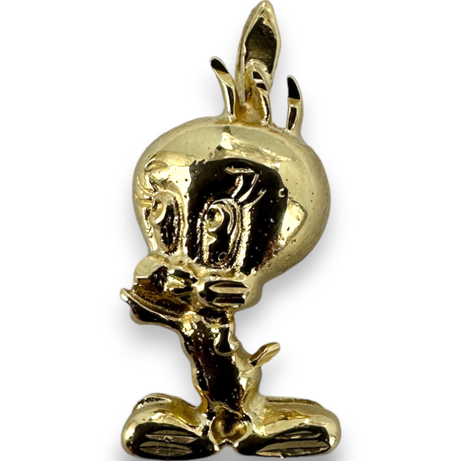 14k Yellow Gold Tweety top Bird Pendant Charm