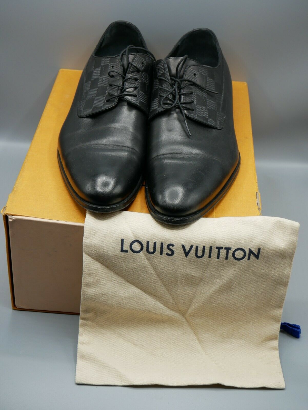 Louis Vuitton Black Leather Lace Up Oxford Size 43 Louis Vuitton