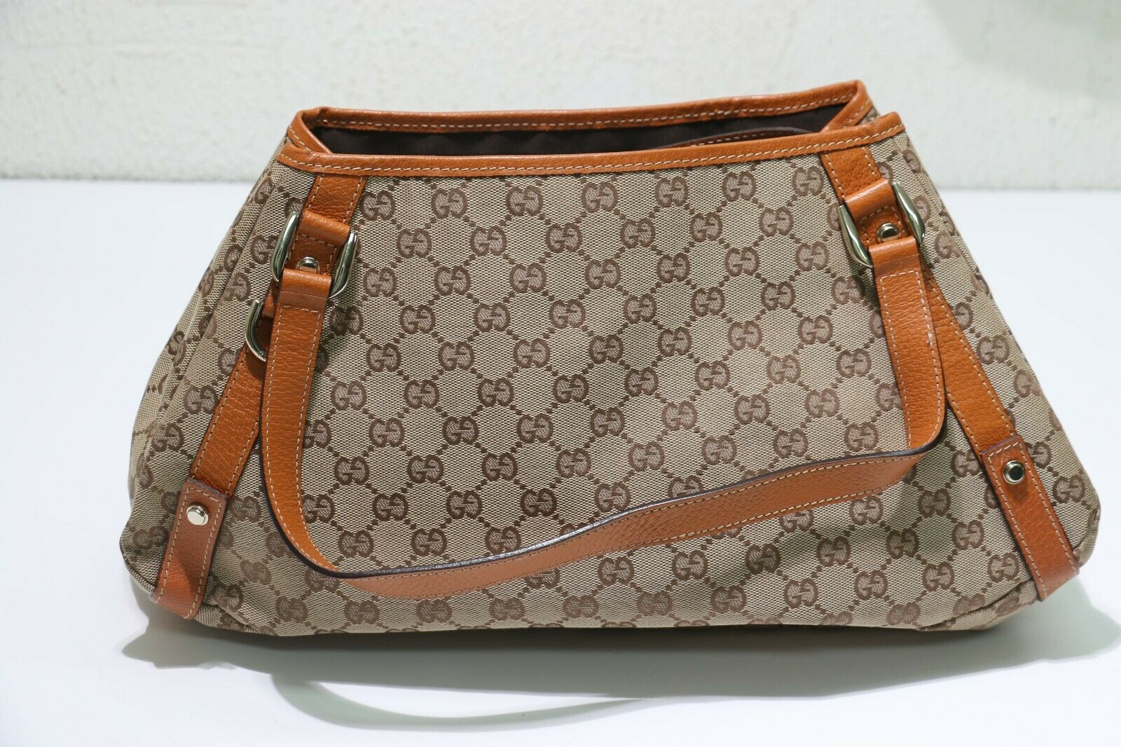 Gucci, Bags, Gucci Monogram Medium Abbey Shoulder Bag Brown