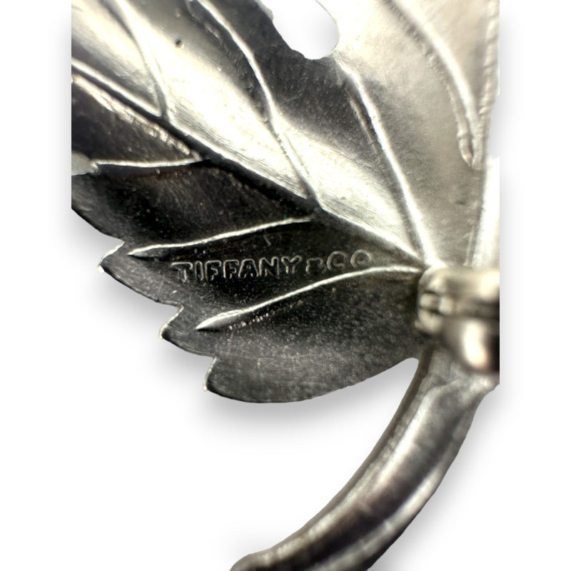 Vintage Tiffany & Co Sterling Silver 925 Maple Leaf Brooch Pin