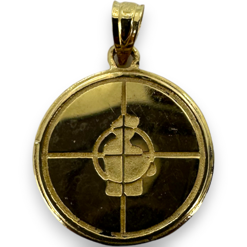 Rare Supreme Undercover Public Enemy 14k 585 Yellow Charm Pendant