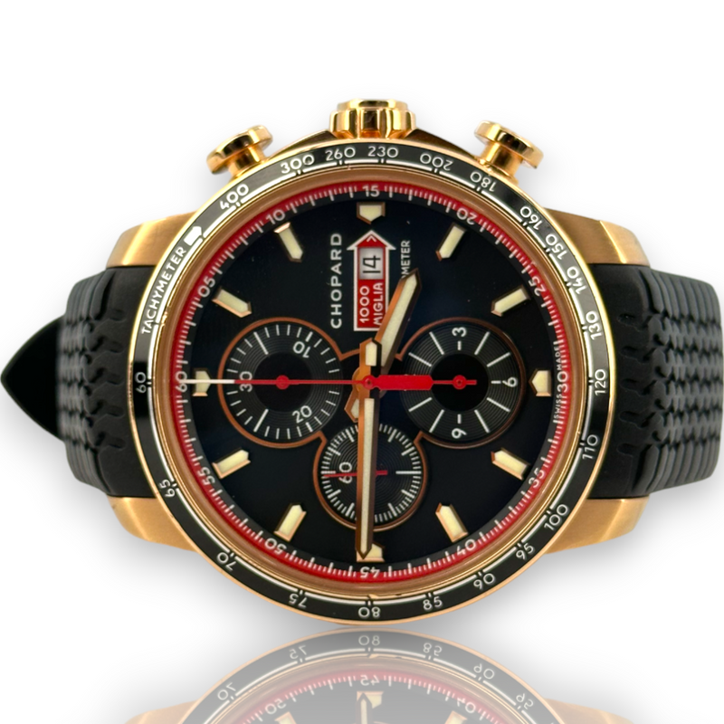 Chopard Mille Miglia Chronograph 18k Rose Gold 161293-5001 44mm Watch