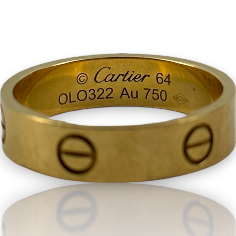 Cartier 18kt 750 Yellow Gold Love Band Wedding Size 64