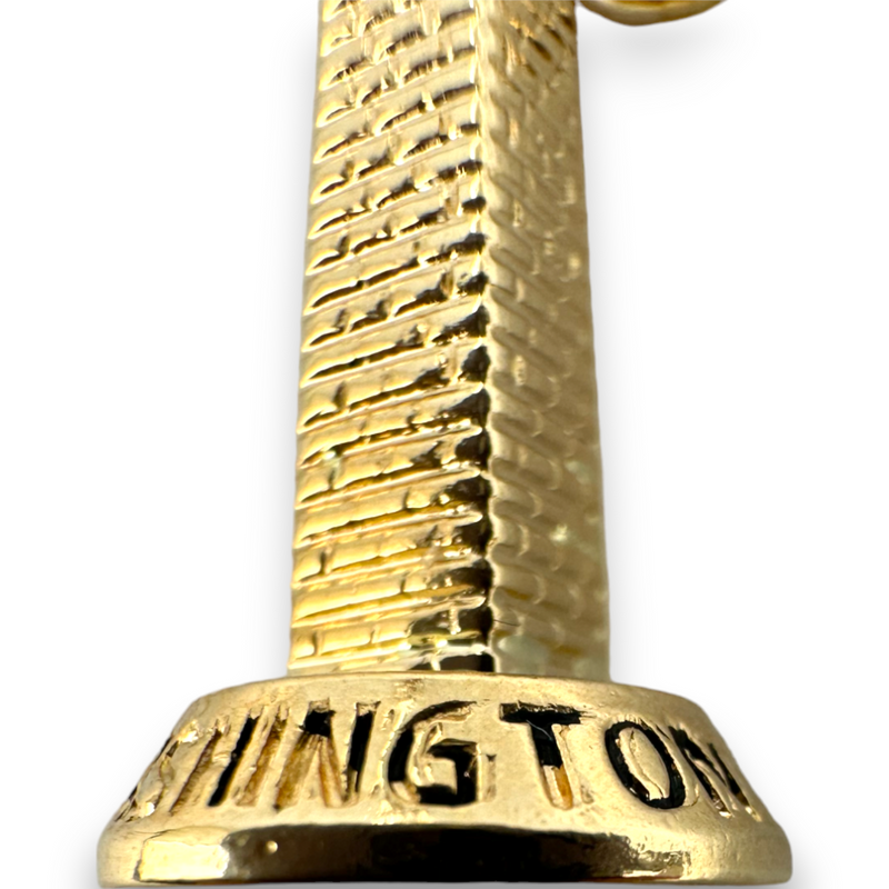 Washington Monument 14KT 585 Yellow Gold Charm Pendant