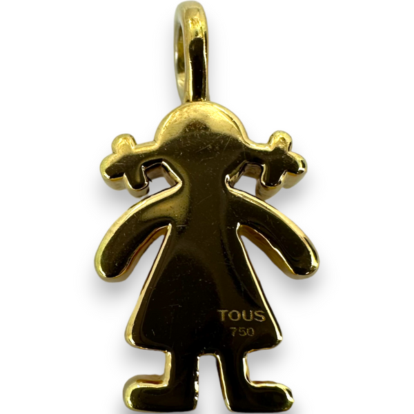 Tous Large Sweet Doll 18k 750 Yellow Gold Charm Pendant A