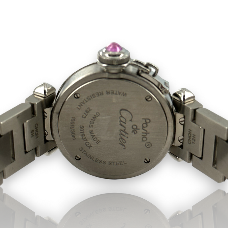 Cartier Miss Pasha 27mm Steel Quartz Pink dial Watch