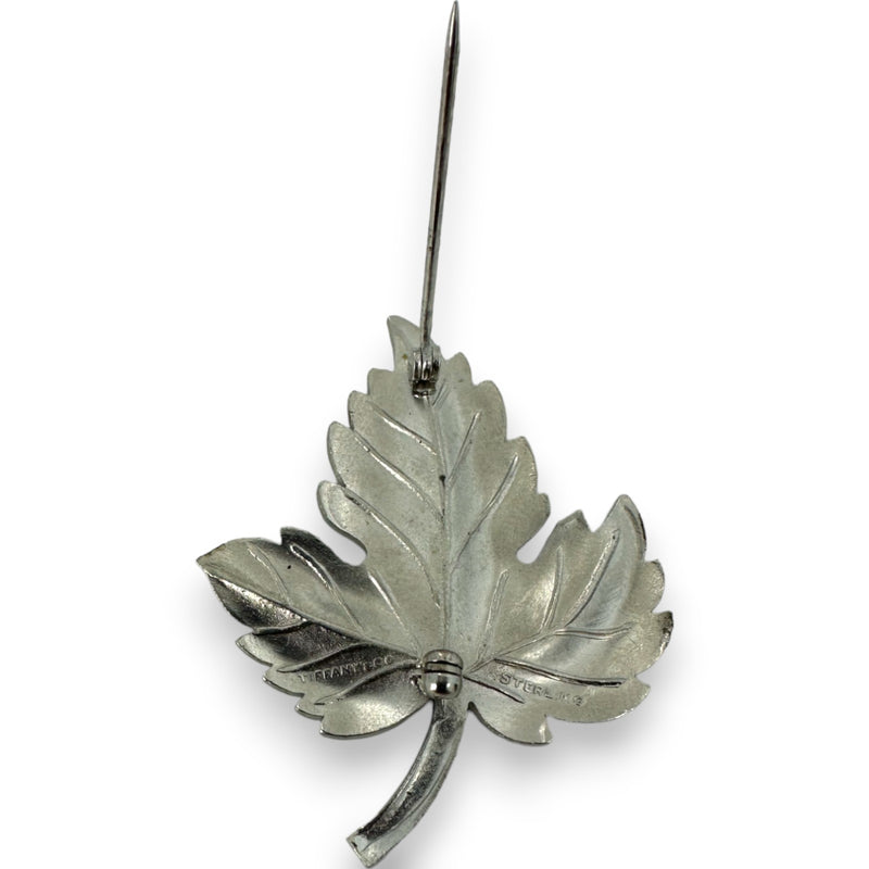 Vintage Tiffany & Co Sterling Silver 925 Maple Leaf Brooch Pin