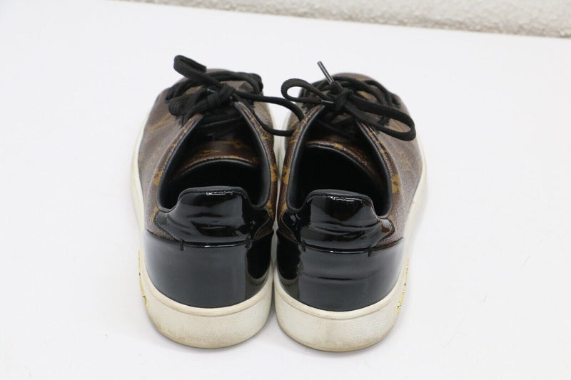 Louis Vuitton FrontRow Monogram Canvas Patent Sneakers Womens Size 36/US 6 *READ
