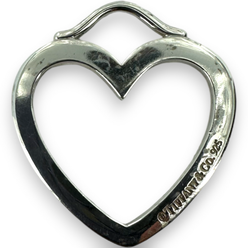 Tiffany & Co Senimental Open Heart 925 Sterling Silver Charm Pendant