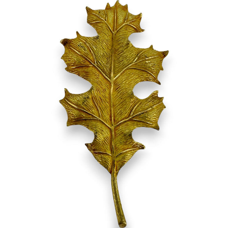 Vintage Tiffany & Co Yellow Gold 750 18k Oak Leaf Brooch Pin