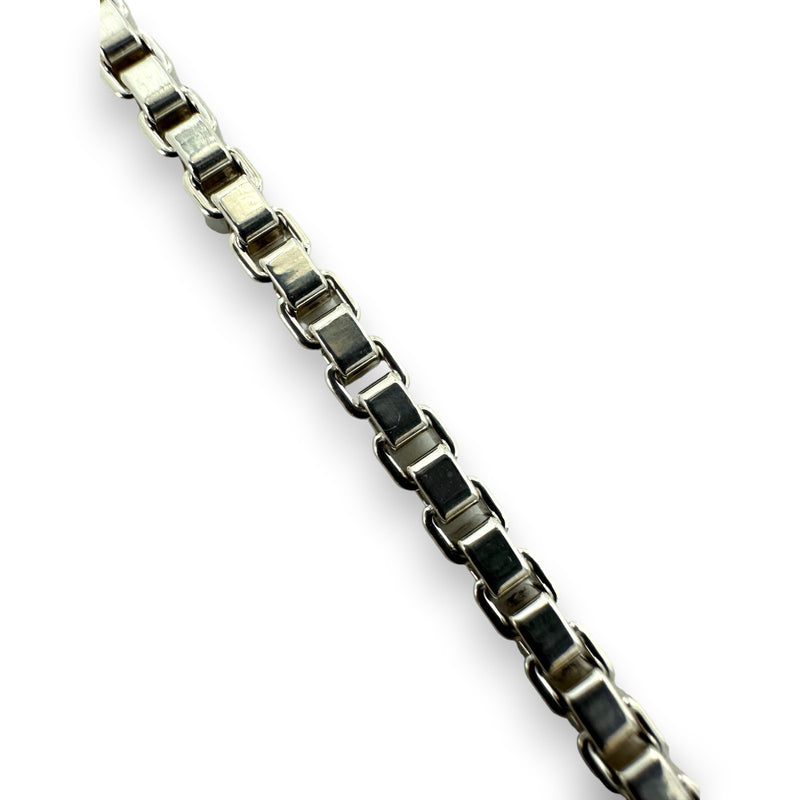 Tiffany & Co 925 Sterling Silver Venetian Box Chain Link Heavy 16g Bracelet 7.5" Length