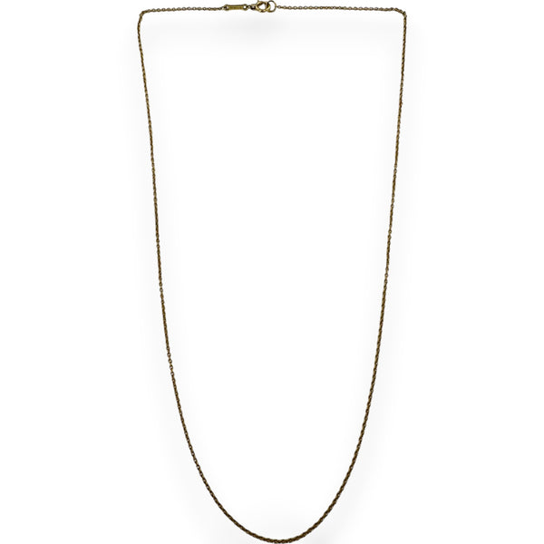 Elsa Peretti for Tiffany and CO Solid 18kt Yellow Gold 16" Cable Chain