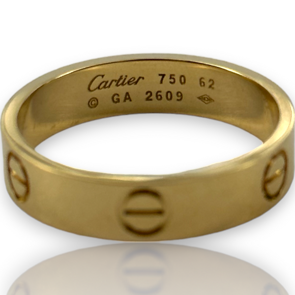 Cartier 18kt 750 Yellow Gold Love Band Wedding Size 62