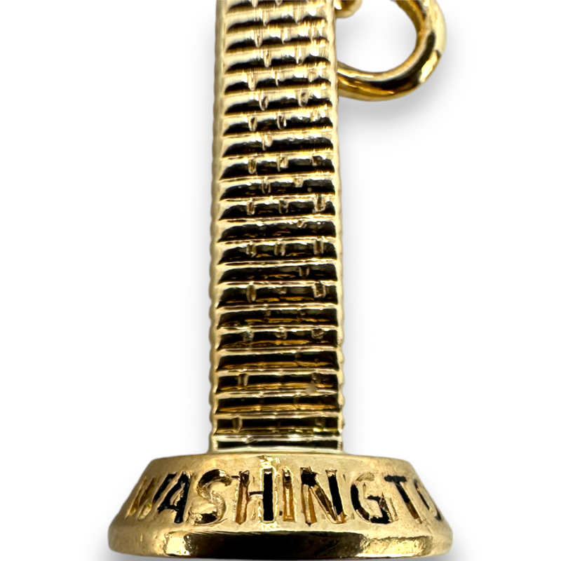 Washington Monument 14KT 585 Yellow Gold Charm Pendant