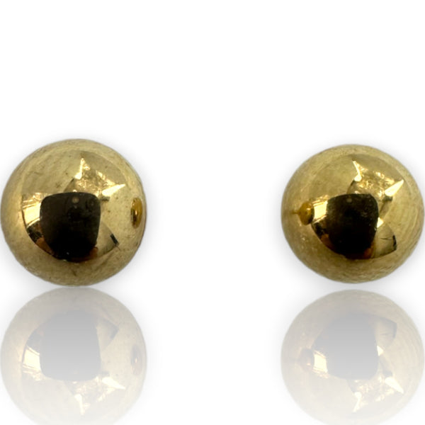 Kids 10kt Solid Yellow Gold 6mm Ball Stud Classic Everyday Screw-Back Pierced Earrings with 18k Earring Backs