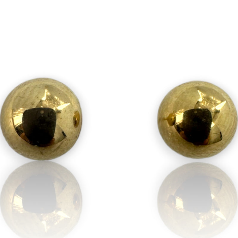 Kids 10kt Solid Yellow Gold 6mm Ball Stud Classic Everyday Screw-Back Pierced Earrings with 18k Earring Backs