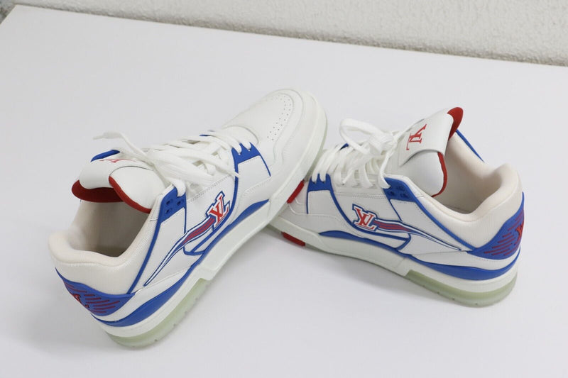 Louis Vuitton LV Trainer Red White Blue Sneakers Men's Size 8.5/EU 41.5