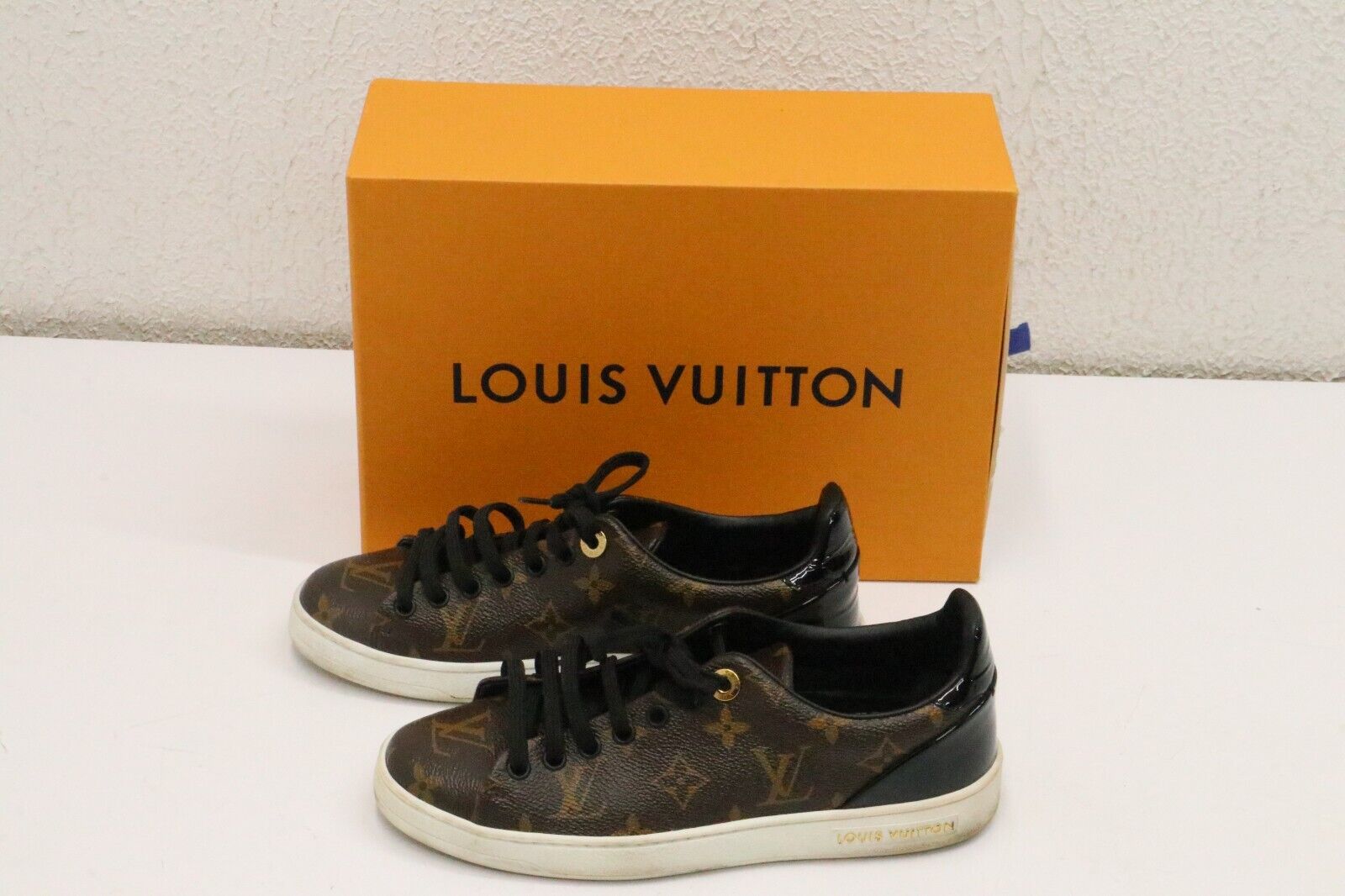 Louis Vuitton Frontrow Monogram Canvas Patent Sneakers Womens Size 36 Gem Pawnbrokers 3642