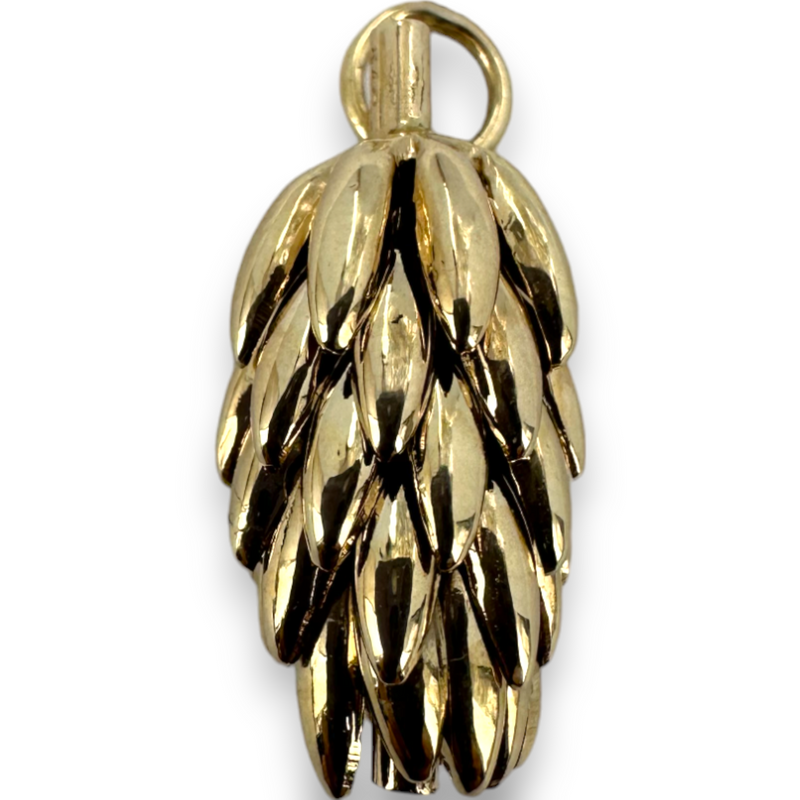 Vintage Bananas Bunch 10KT 417 Yellow Gold Charm Pendant