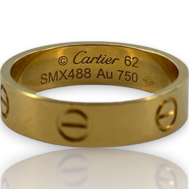 Cartier 18kt 750 Yellow Gold Love Band Wedding Size 62