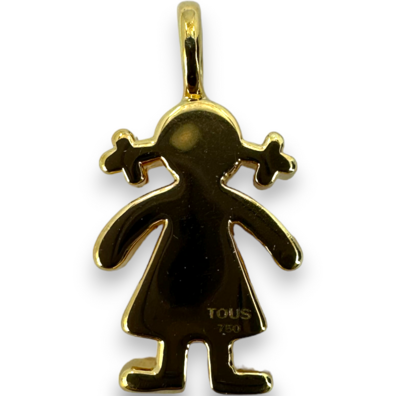 Tous Large Sweet Doll 18k 750 Yellow Gold Charm Pendant B