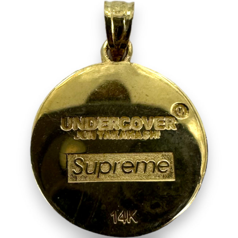 Rare Supreme Undercover Public Enemy 14k 585 Yellow Charm Pendant