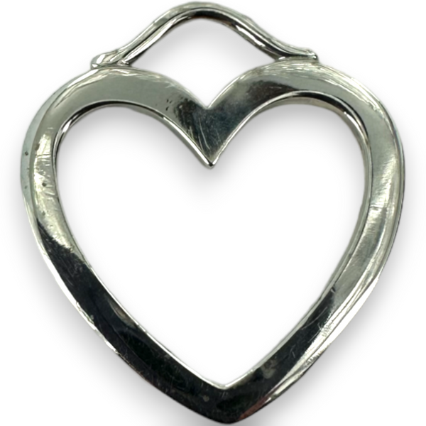 Tiffany & Co Senimental Open Heart 925 Sterling Silver Charm Pendant