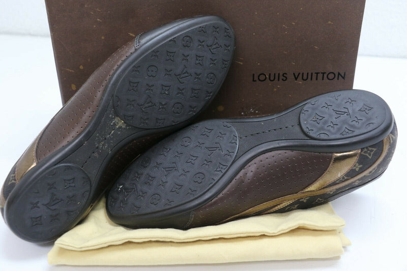 LOUIS VUITTON WOMEN LV MONOGRAM SNEAKERS -BROWN 37EU/6US