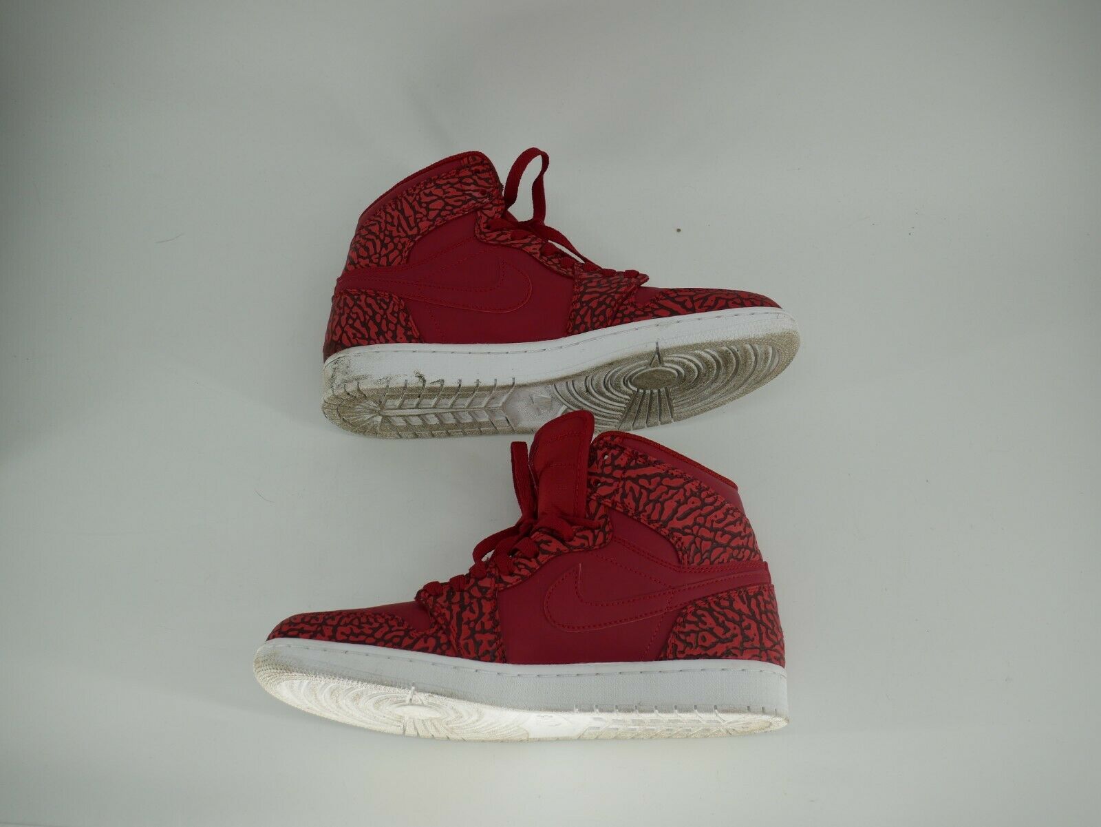 Air jordan 1 red fashion elephant print